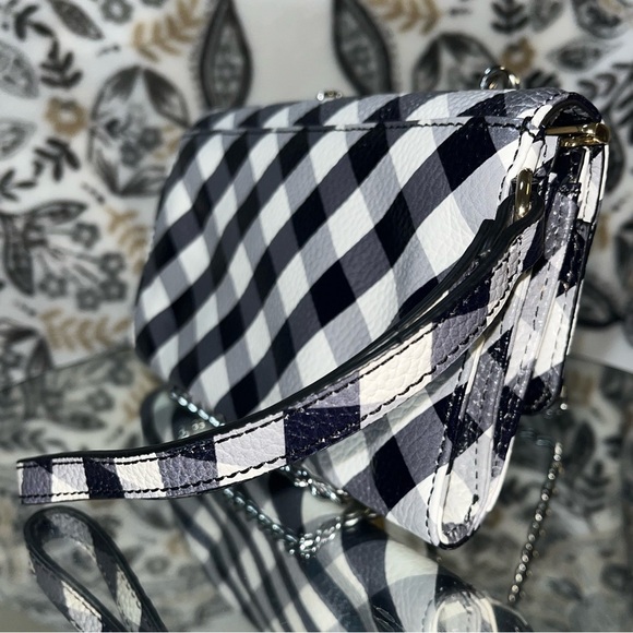 Talbots Women’s Gingham Leather Wristlet Wallet - Picture 9 of 15